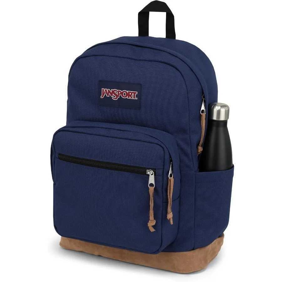 JanSport Right Pack Backpack - Durable daytime bag with Padded 15 laptop case Spacious Main Comparison Integrated Water Bottle P Z250224
