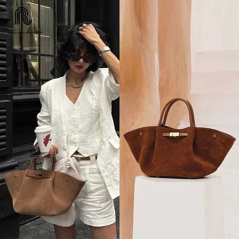 2025S Designer RAINBOW suede leather Large Capacity Brand Design Womens Bag Solid High-end Shopping Fashion Ladies Handba250222 Shoulder crossbody wom