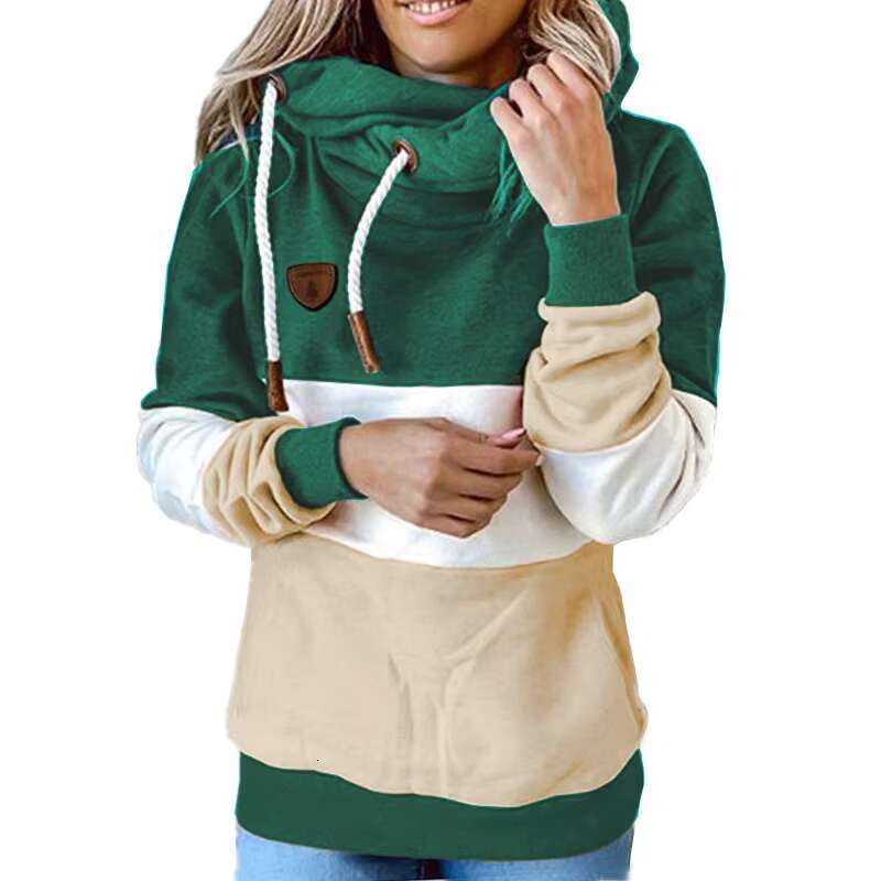 Top Quality Custom Spring Casual Woman Fashion Patchwork Loose Women Hoodie Sudaderas Wholesale