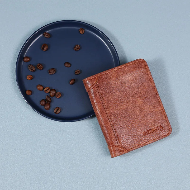 Ship from US Mens Wallet Vintage PU Leather Short Bifold with Coin Pocket Credit Card Holder 250228FBB