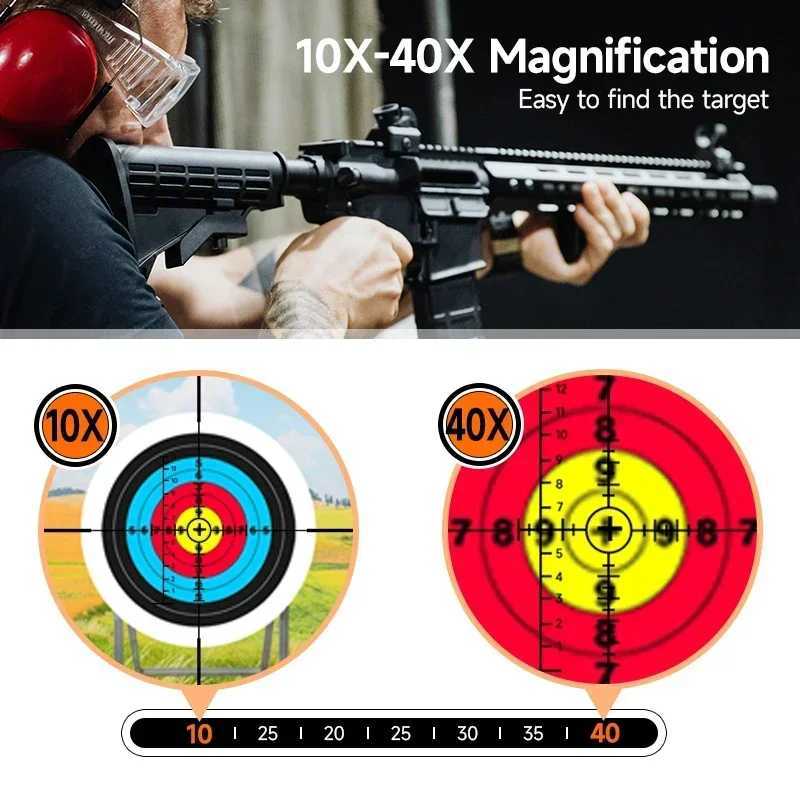 Tactical range 10-40X50 SFP optical rifle Airsoft air gun sight for telescopic optical sight of air gun/hunting rifle X250228