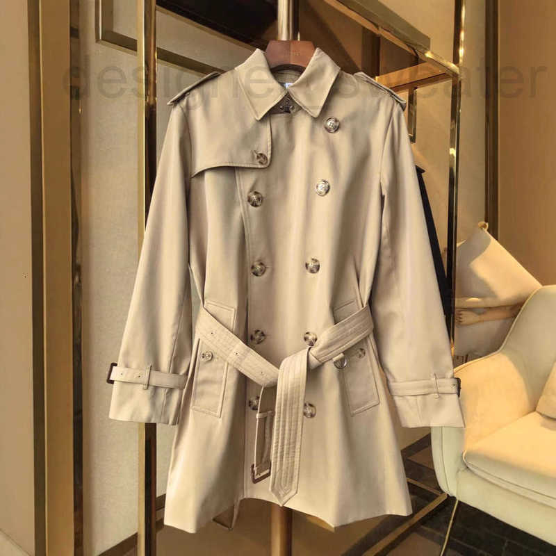Men's Trench Coats Designer High end classic British style double breasted striped plaid lining short Korean windbreaker jacket men's jacket FK3N
