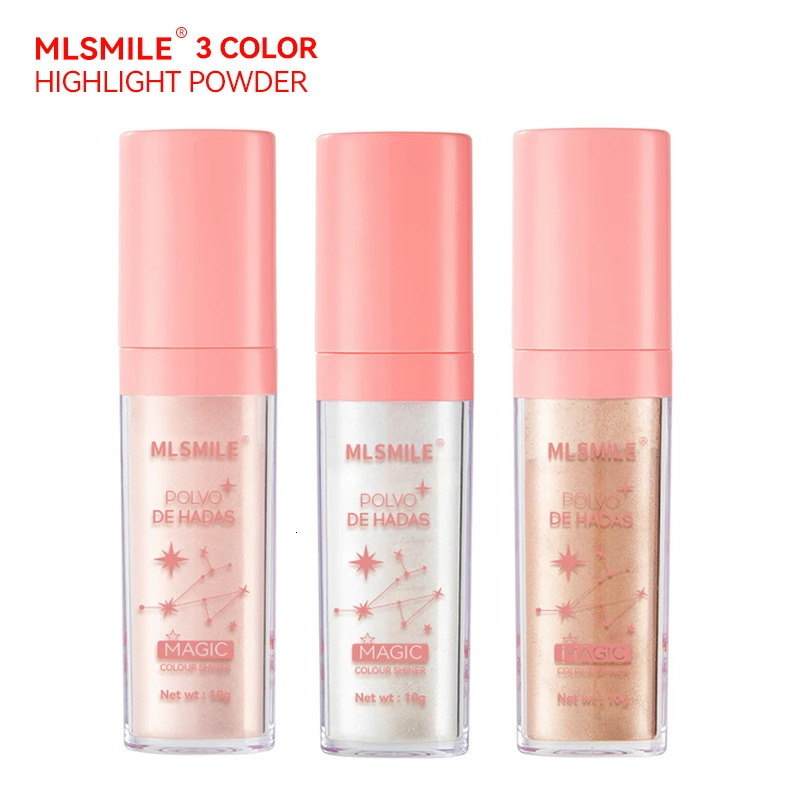 3 Colors Glitter Powder Highlighter Makeup Body Brightens the Natural Face Blusher Fairy Highlight Patting 250219