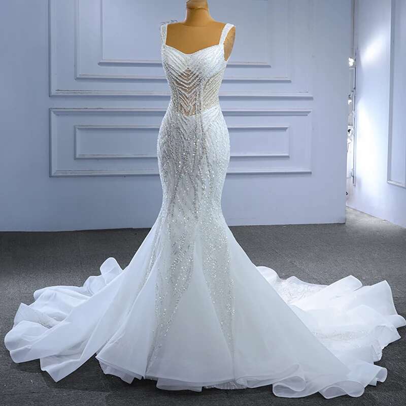 exquisite organza custom mermaid harvest wedding dresses for women beads