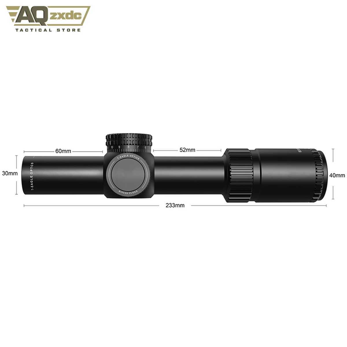 Tactical 1.2-6x24 Scope with 25mm Scope Bracket IR Portable Outdoor Hunting Telescope for Airgun Hunting Paintball Accessories X250228