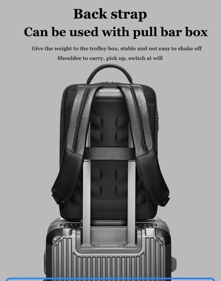Leather Backpack Mens Laptop Bag Fashion Backpack Business Leisure Travel Cycling Bag Document Single-shoulder Briefcase Z250224