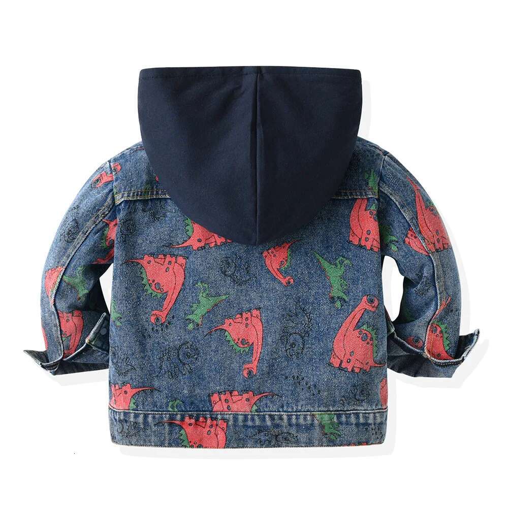 Ddmyshoesvip Boys Denim Jacket Spring Autumn New European And American Trendy Children S Hooded Jacket Casual Top
