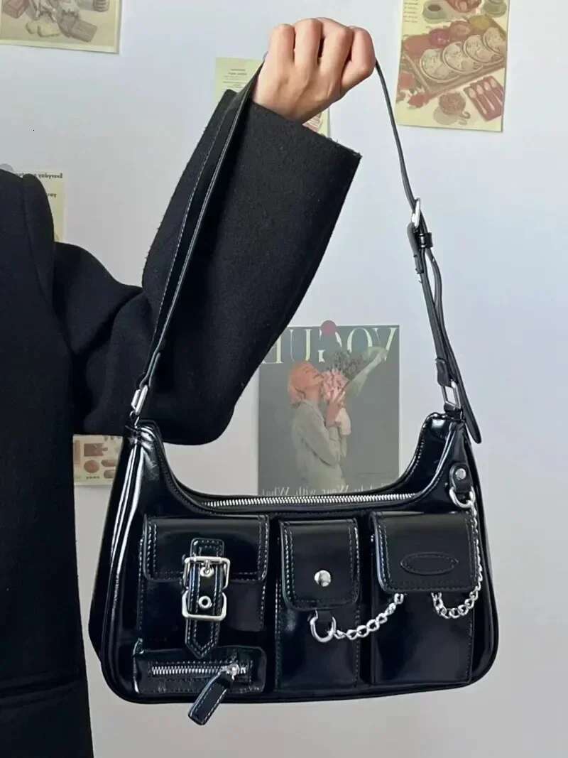Richme Punk Bolso Mujer Fashion New Style5 Trend New Design Chains Crossbody Shoulder Haruku Y2k PU Individuality Ladies Bags