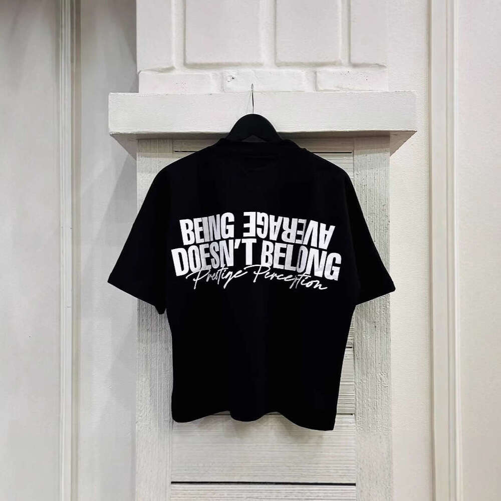Summer American loose and simple letter printed trendy design, niche hip-hop short sleeved T-shirt
