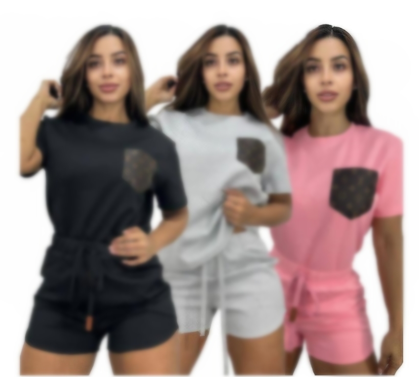 Designer Tracksuit Womens Short Suit Luxury T-shirt+Shorts 2 Piece Sets Fashion Casual Soft Jogging Trend Outfits Clothing