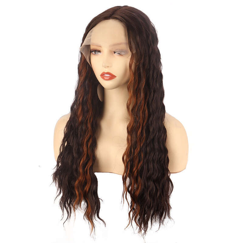 HD Front Lace Wig Front Wig Small Women S Mixed Color Long Curly Hair Synthetic Full Head Cover Lace Wigs