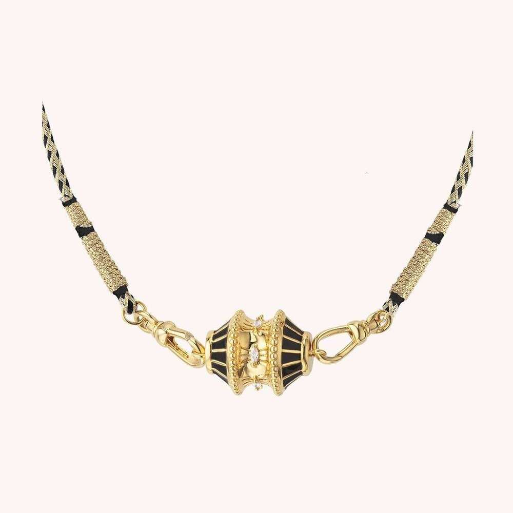 Dopamine Fried Dough Twists Valentine's Day Gift Irregular Necklace Vacuum Plating in Furnace