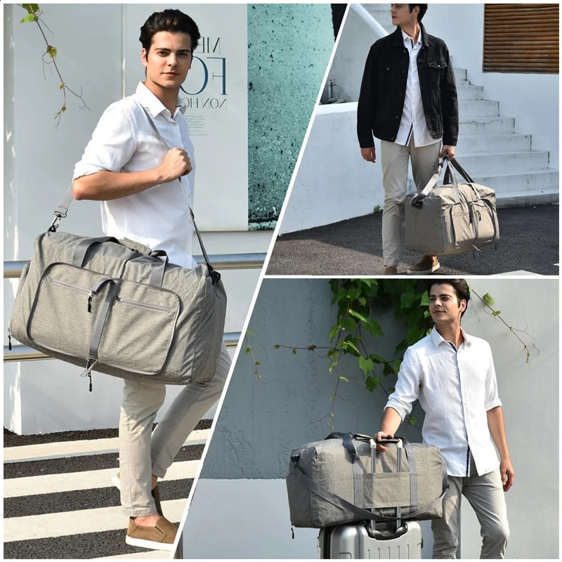 Large Capacity Foldable Travel Duffel Bag Lightweight Waterproof Travel Bags for Women Men Portable Fitness sport trips Handbag 250224