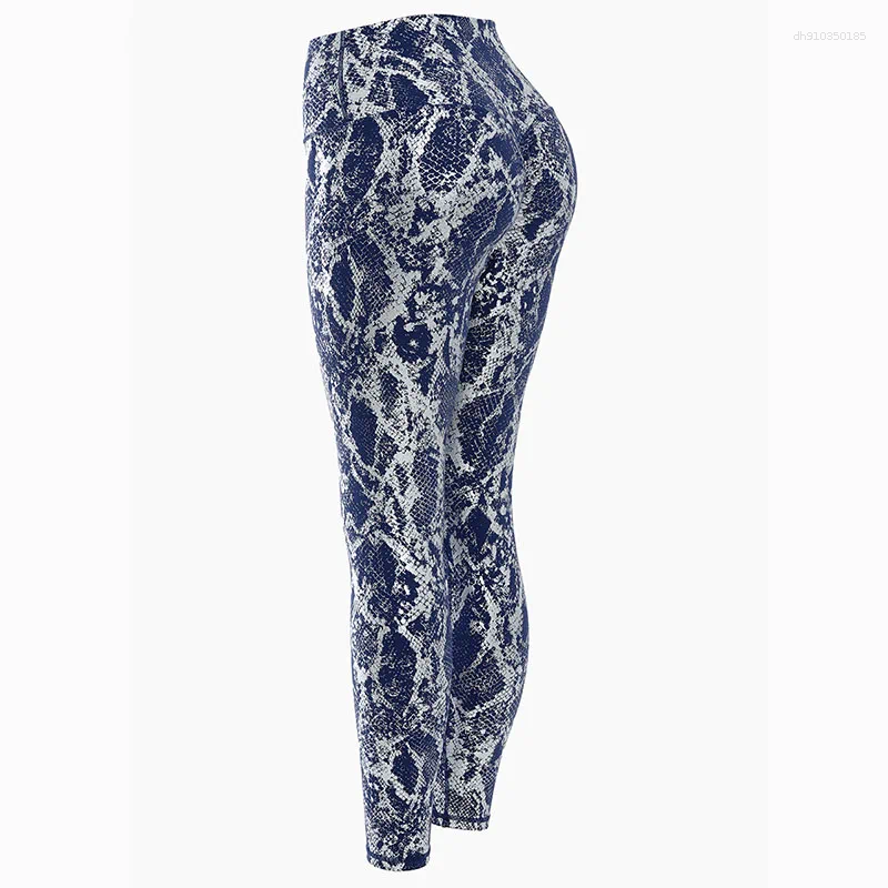 Active Pants Women High Waist Push Up Leggings Seamless Sexy Fitness Fashion Snake Print Yoga