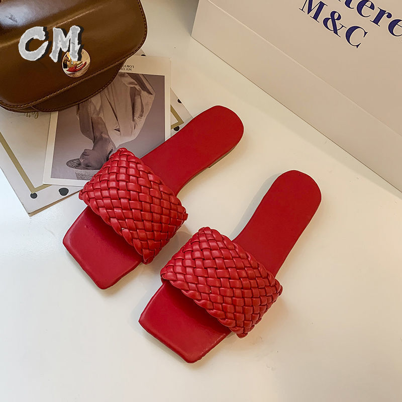 Slippers For Women In Summer 2025 Woven With A Single Thread, Lightweight For Outdoor Wear Women's Plus Size Cool Slippers Korean Version Lazy Be
