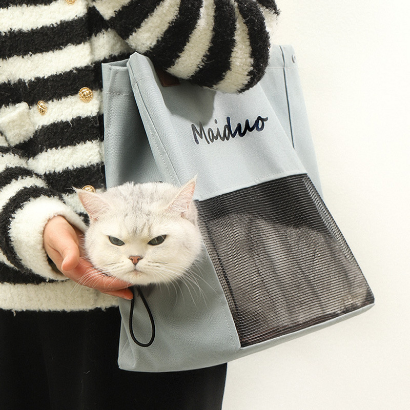Portable Crossbody Breathable Backpack Carrying Cat Canvas Skew Dog Bag Pet Supplies