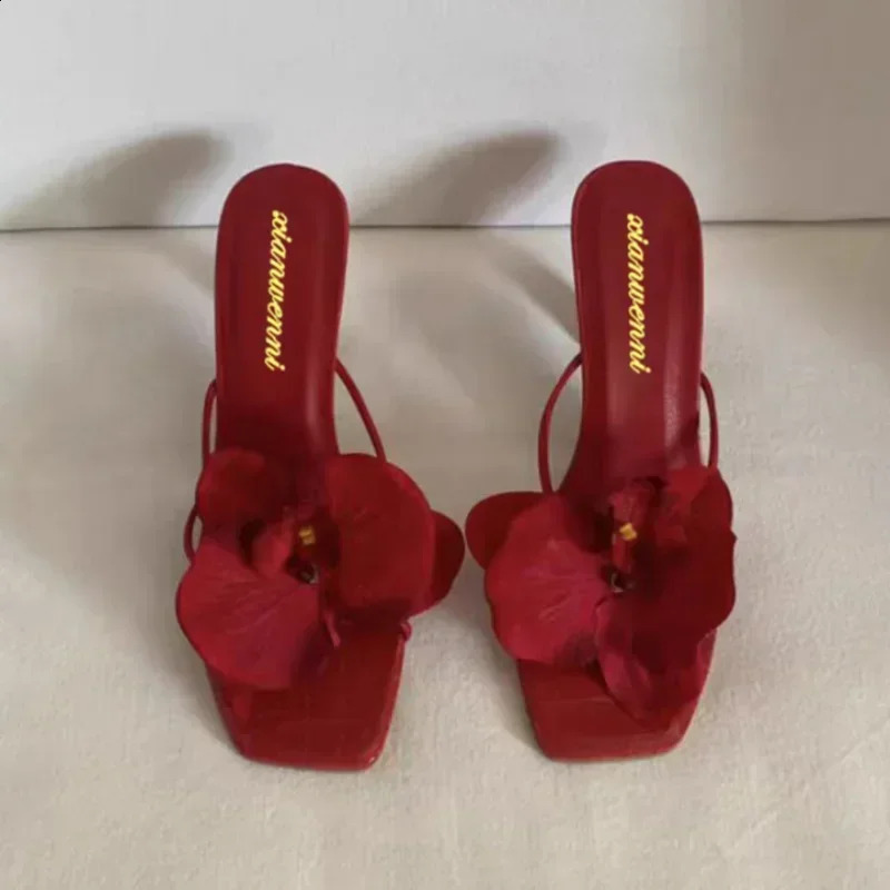 Womens Slippers Casual Fashionable High Quality Shoes for Women Shallow Women Sandals Elegant Flowers Womens Slippers 250227
