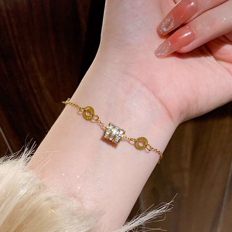 Designer bracelet High end small waist titanium steel light , niche Roman sub best friend bracelet, girl's hand accessory