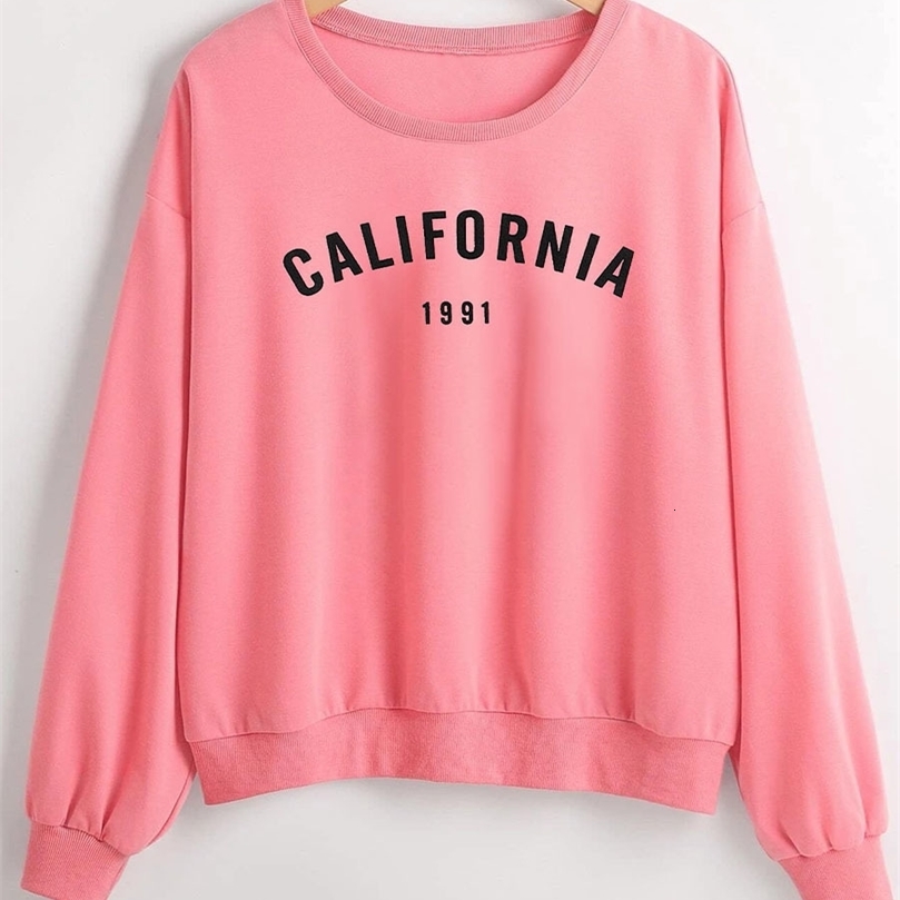Autumn Plus Size Sweatshirt Versatile Round Neck Long Sleeve Letter Womens Casual Outerwear Top Women 250210