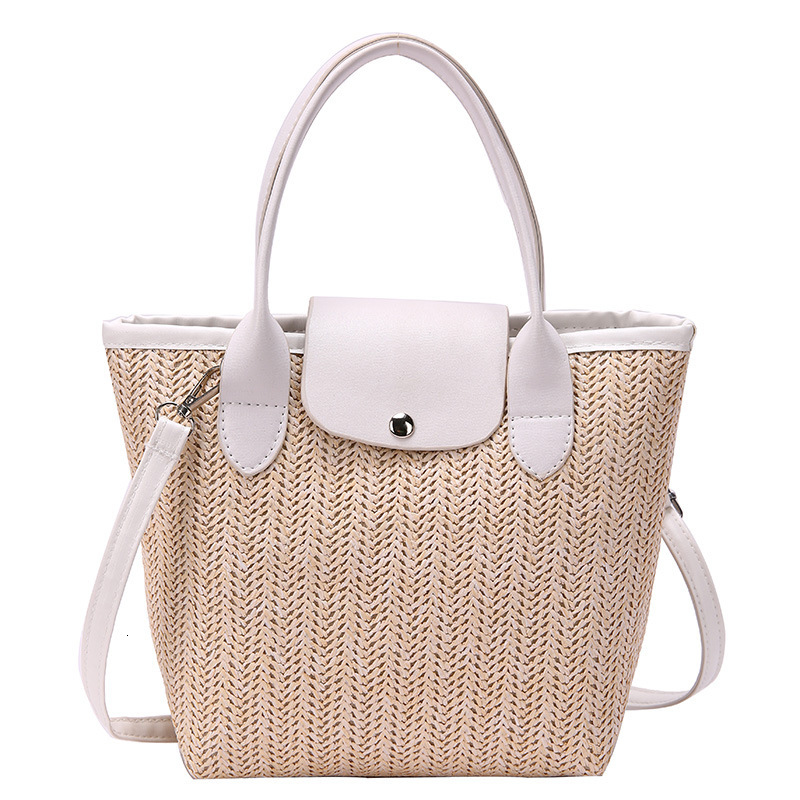 2025 Spring/Summer Women's Straw Crossbody Handheld Tote Seaside Tourism Beach Large Capacity Bag #swissmilitary