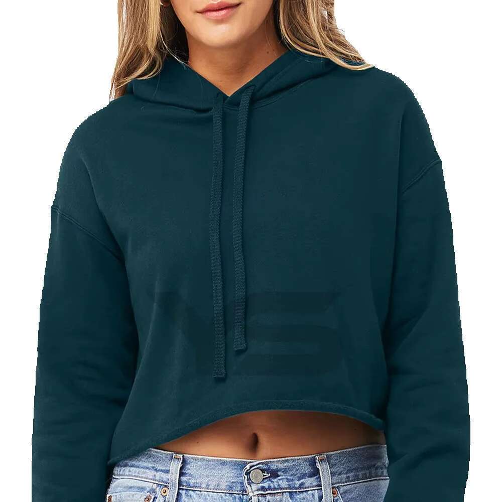 High Quality Oversized Crop Hoodie Autumn And Winter Thick Hooded Sweatshirt Loose Casual Women's Custom Hoodies