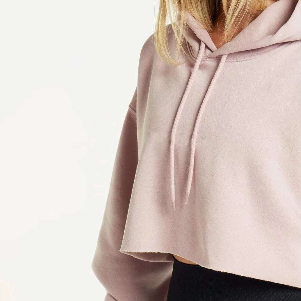 New Latest Design Top Quality Solid Color Hot Fashion Winter Wear Pullover Oversized Cropped Hoodies Women Wholesale Rate