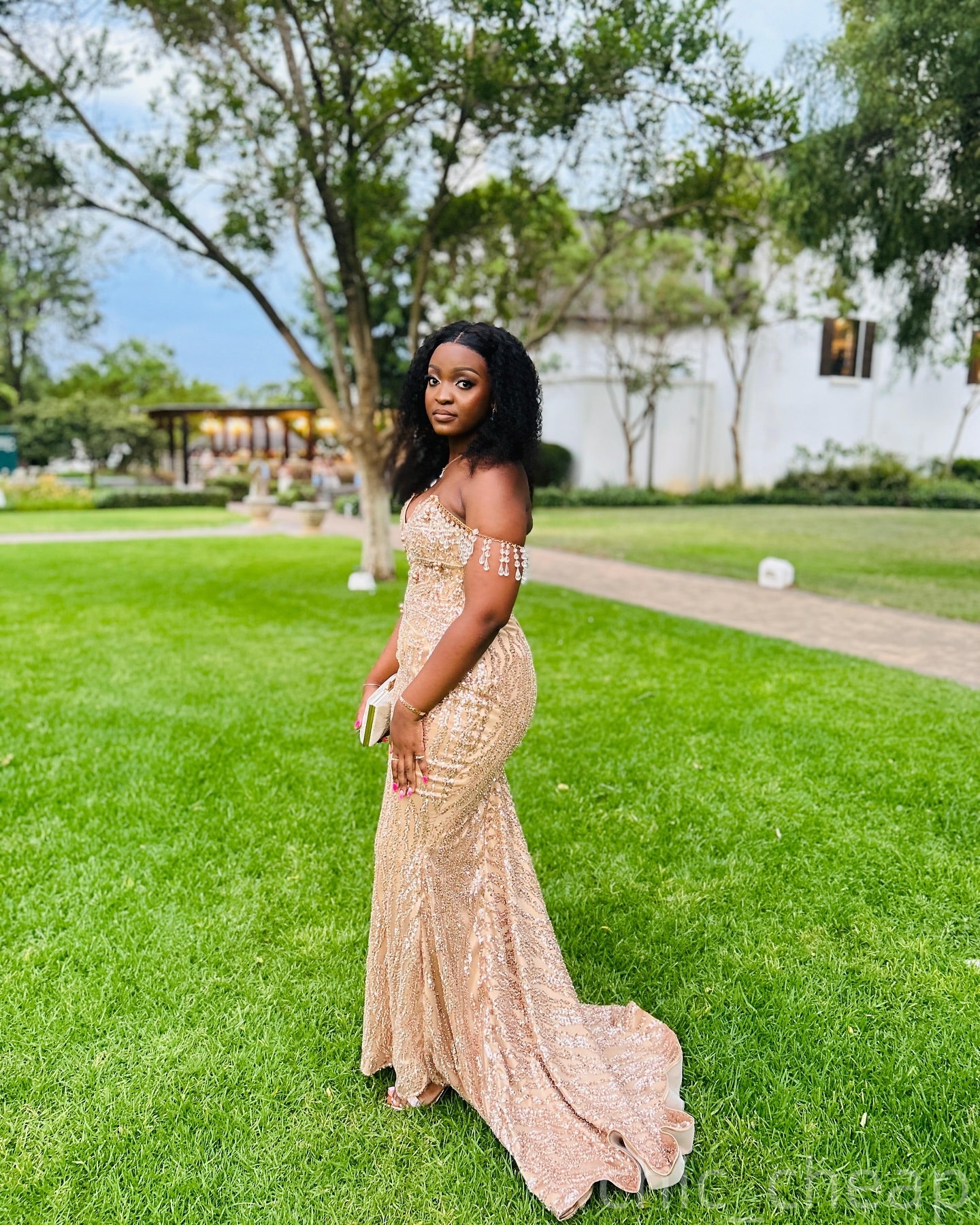 Gold Illusion Mermaid Prom Dresses 2025 Sequined Pearls Crystals Evening Formal Party Second Birthday Engagement Gowns Plus Size Dress For Special Occ