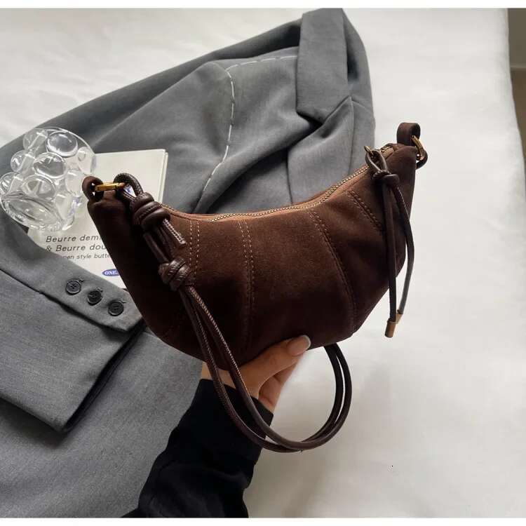 New Style5 High Quality Shoulder Veet Material Zipper Solid Color Simple Fashionable Crossbody Bag Soft Western Style Handbag