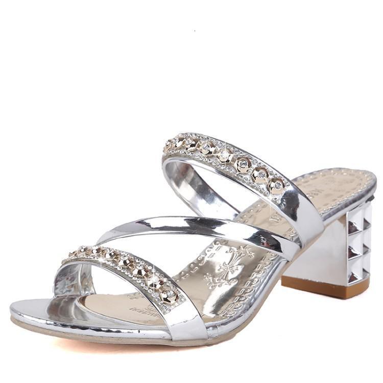 Korean Version 2025 New Summer Women's Sandals Outdoor Height Increasing Business High Heels Women's Shoes Rhies Fish Mouth Sandals