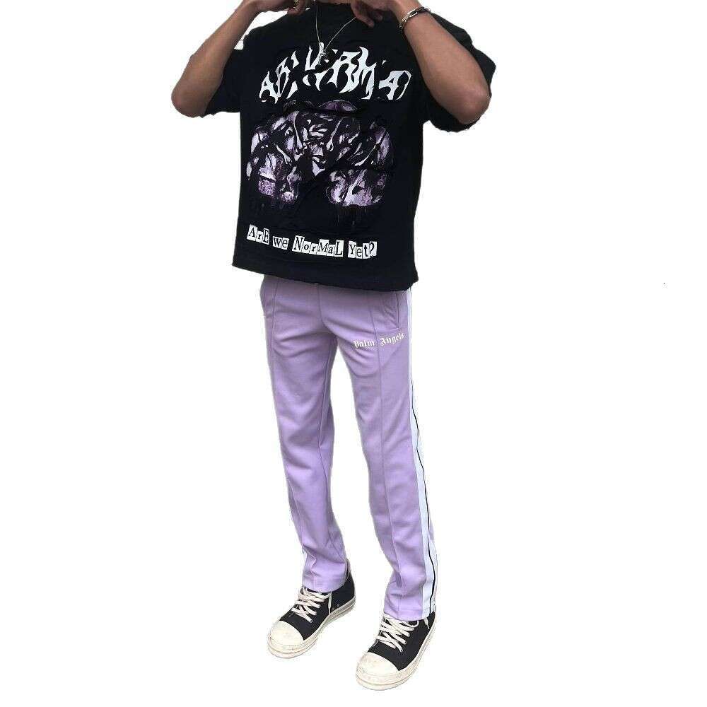New trendy American street style summer patch embroidered unisex loose dark and funny pattern T-shirt