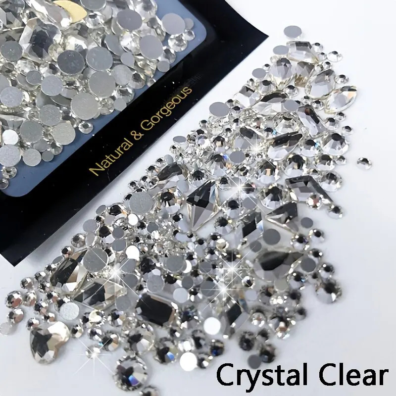 150pcs Round Flat Glass Plus 20pcs Unique Jewelry DIY n and Production Bead Nail Decoration 250217