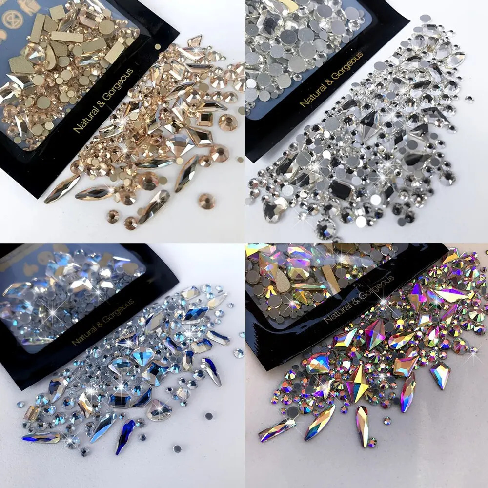150pcs Round Flat Glass Plus 20pcs Unique Jewelry DIY n and Production Bead Nail Decoration 250217