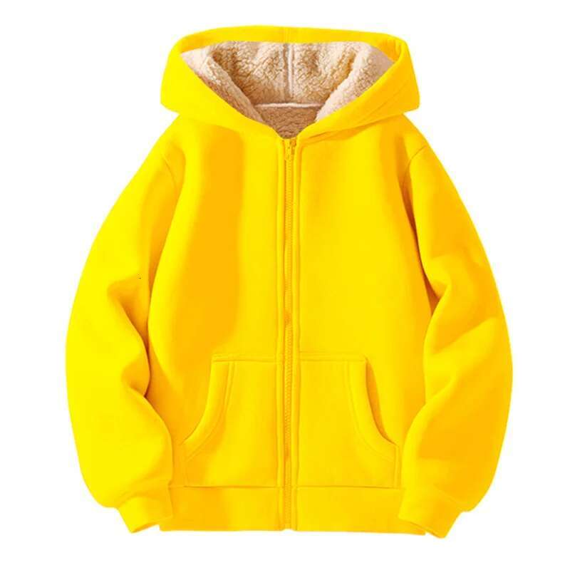 Ddmyshoesvip New Boys Girls Casual Jackets Kids Padded Thickened Lambwool Coats Children Warm Winter Hoodies Teenager Fashion Hooded Clothing