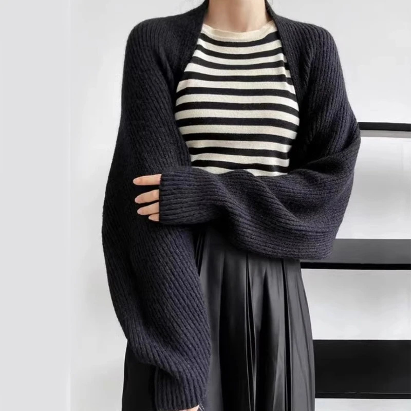 Womens Shrug Boleros solid color lightweight long sleeved cardigan ca 250225