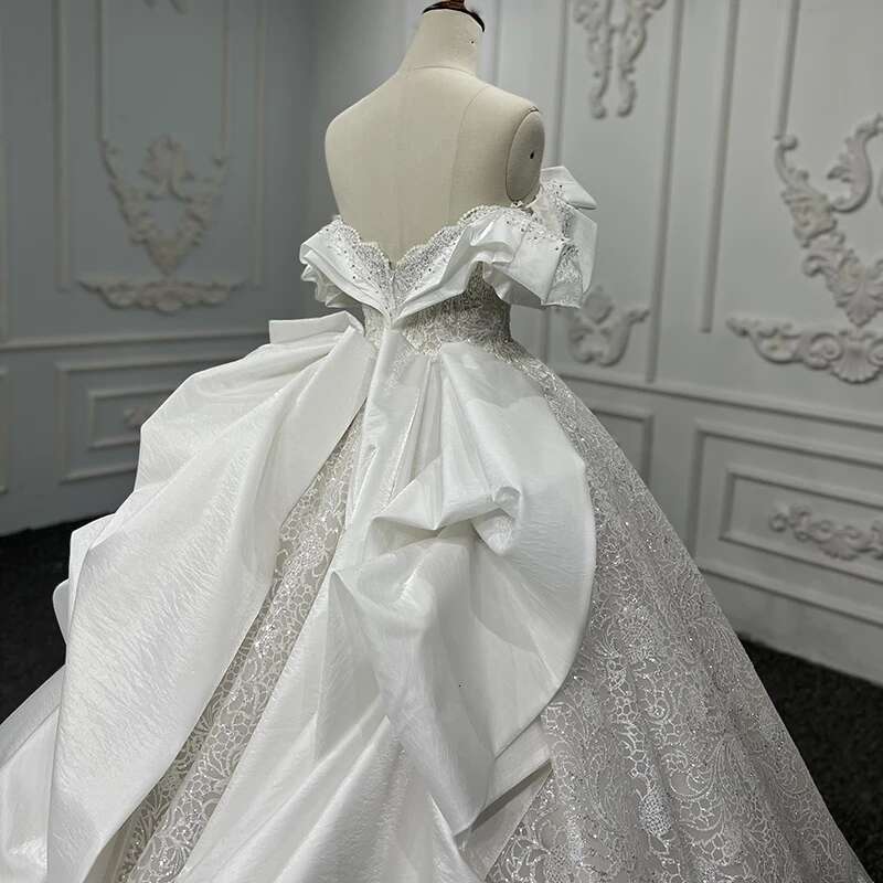 Elegant dresses for women organza ball gown with v neckline custom sequin beads wedding dy9847 novice dress
