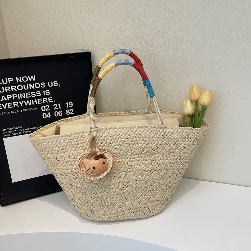 Fashion vacation style handbag for women in spring and summer 2025 new trend, internet celebrity grass woven shoulder bag batch #swissmilitary