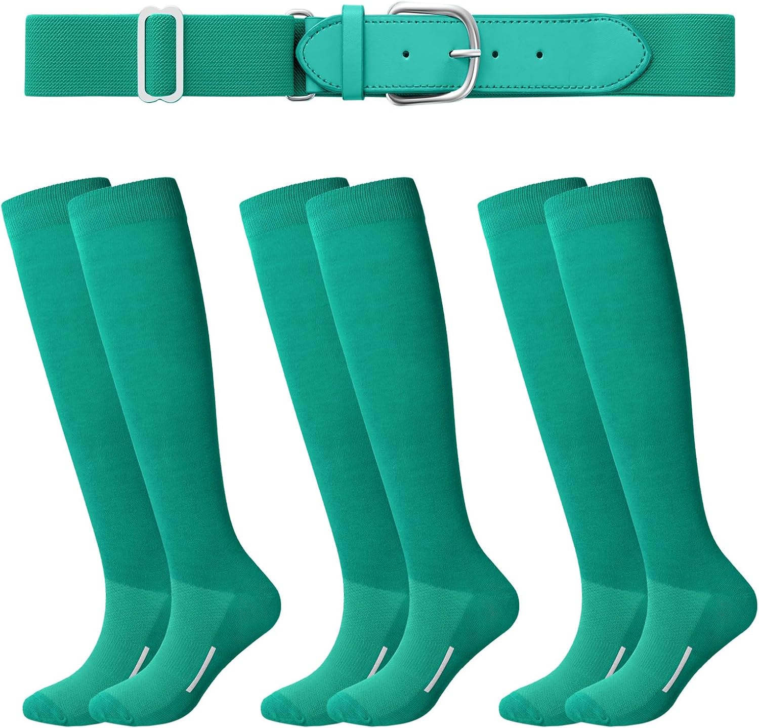 Haysandy or Sock and Combo Set 3 Football Baseball Socks with Softball Belt for Kids Youth Adult