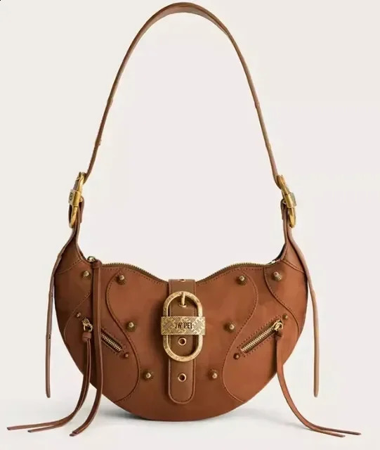 Ship from U.S. High quality womens leather shoulder bag large capacity armpit saddle bag fashionable wax printed leather bag 250227FBB