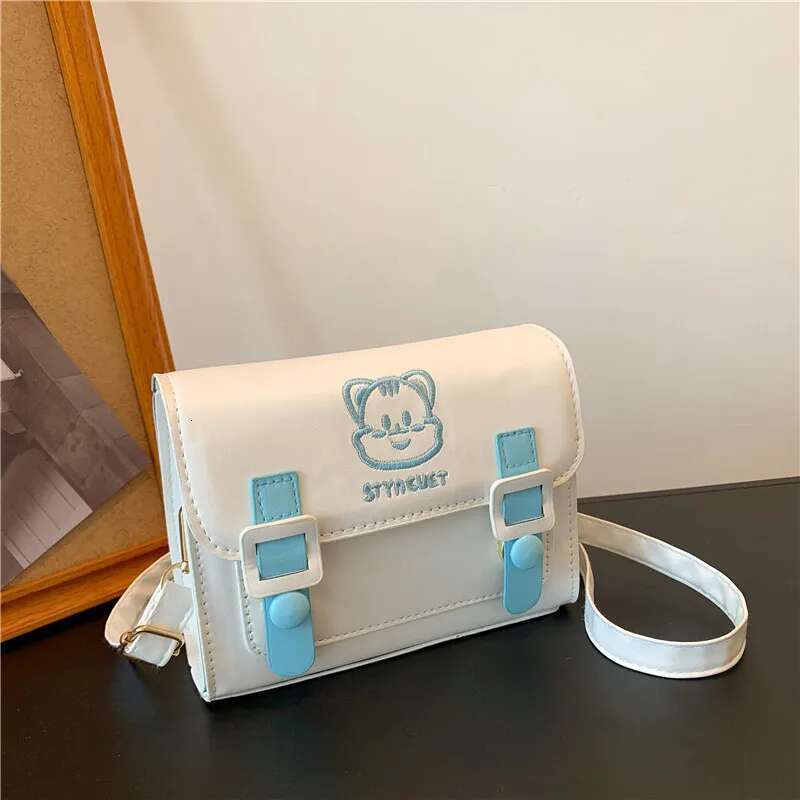 Girls Cat Cute Embroidery Single Shoulder Crossbody Fashion Cartoon Cambridge Bag Casual Hundred Women's Bags Cartoo