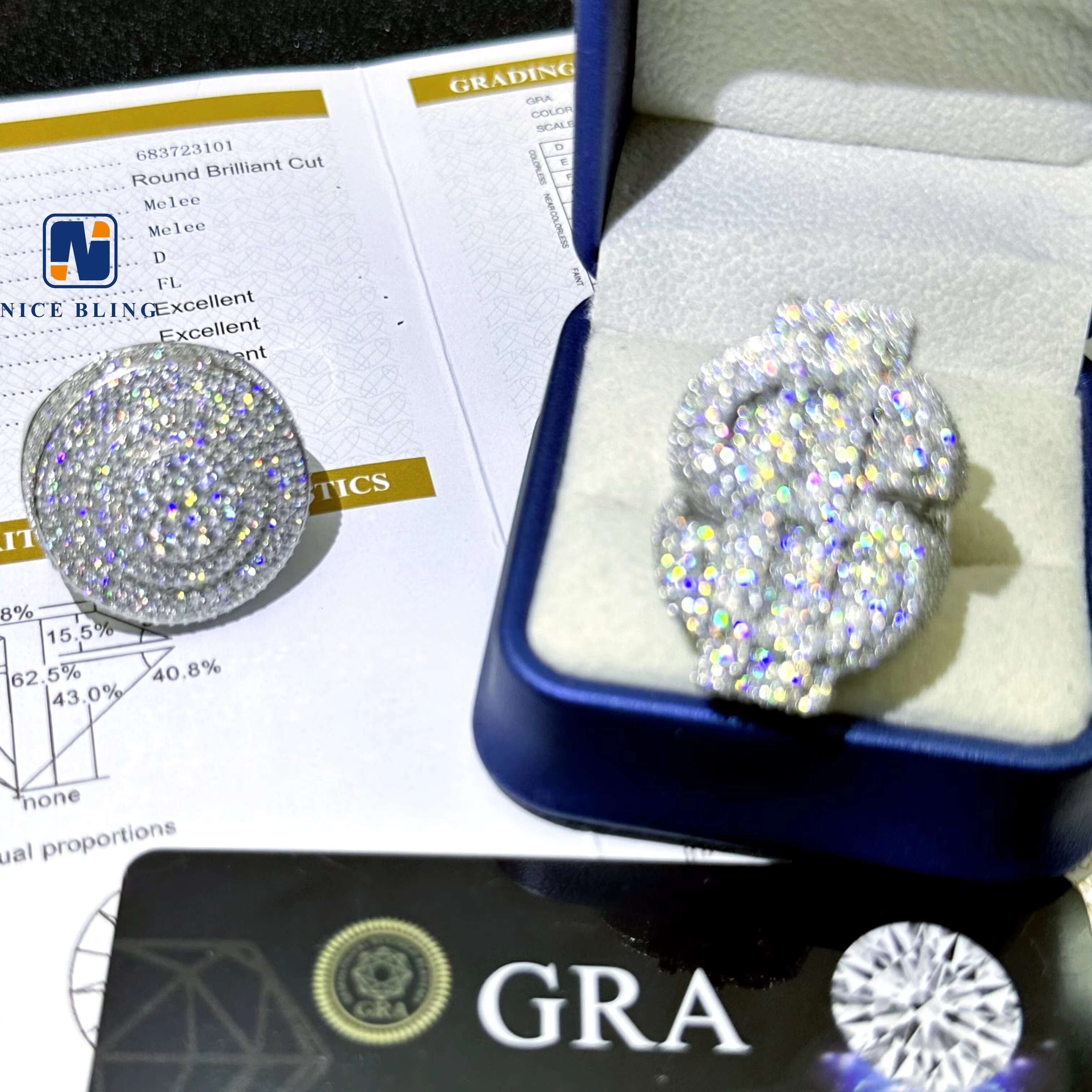 Fine Jewelry Best Selling Dollar Rings Iced Out S925 Silver Moissanite Hip Hop Ring Fashion USD Dollar Ring for Men