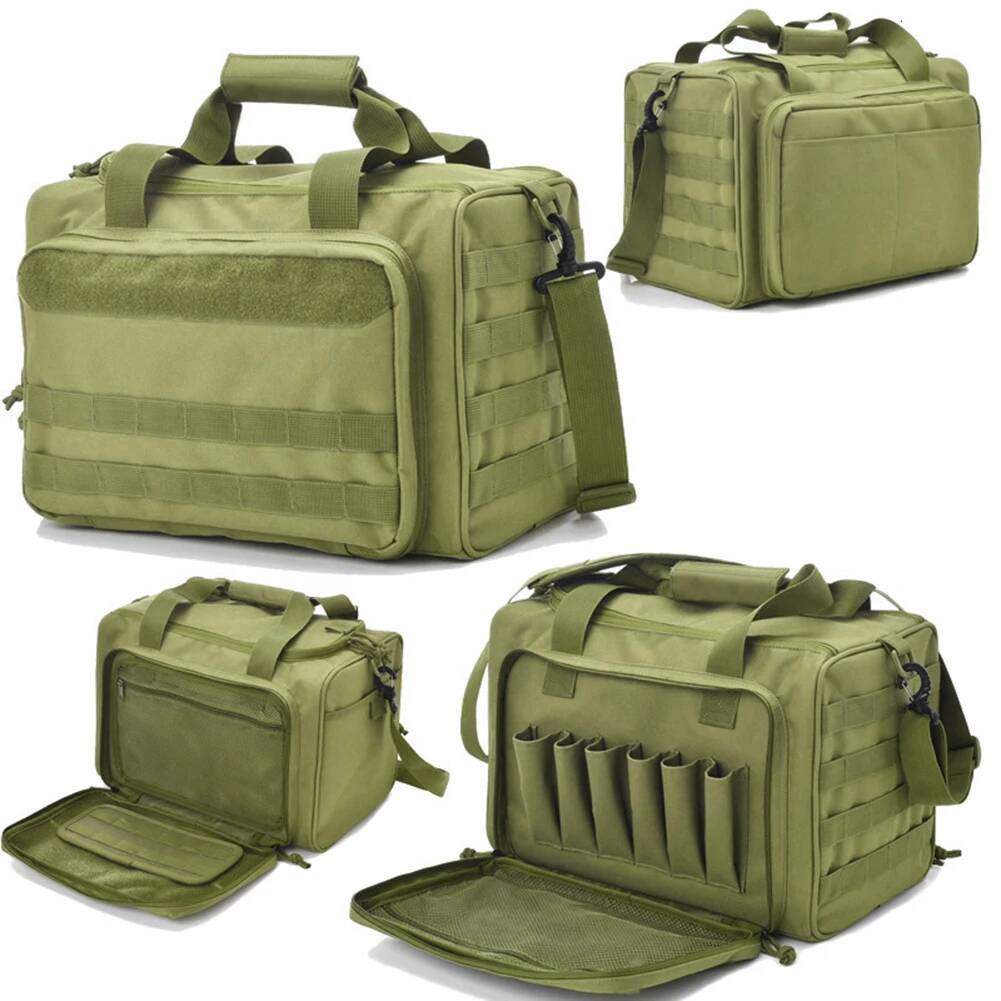 Range Storage Bag Molle System Outdoor Hunting Accessory Nylon Gun Tactical Case Bags Pistol Tool Shoulder Pack Sniper Black
