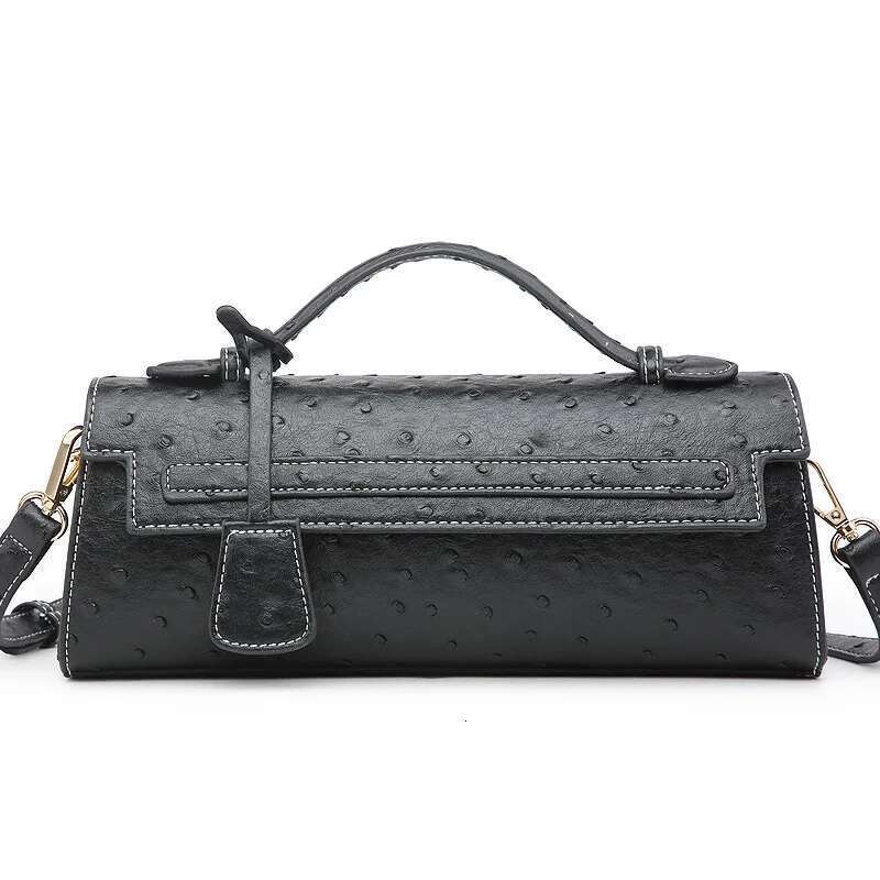 Custom Letters Women's New Diagonal Cross Bag Trend Rectangular Ostrich Snake Pattern Handbag Popular Hot