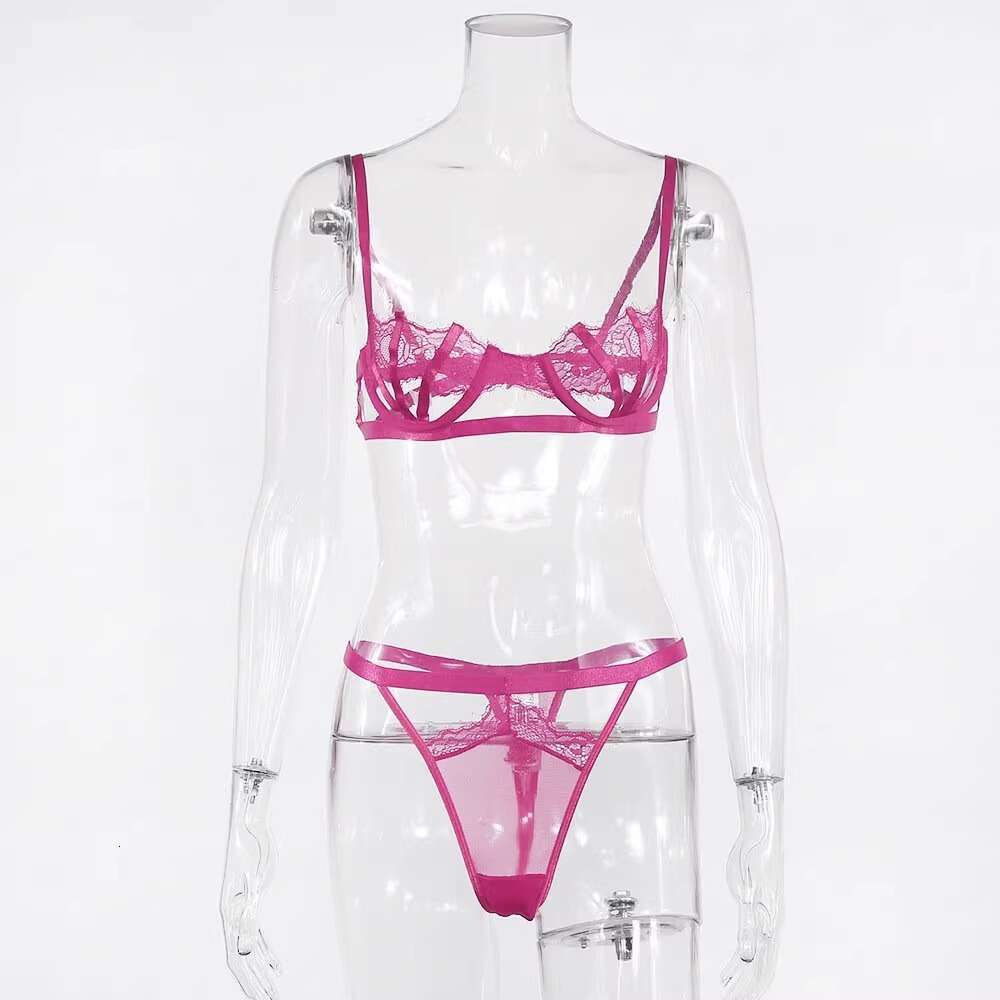 Spell Lingerie Porn Suits Sexy Three Point Lace Patchwork One Piece Set Mesh Embroidered Backless Strapless Lingerie Sexy Lingerie