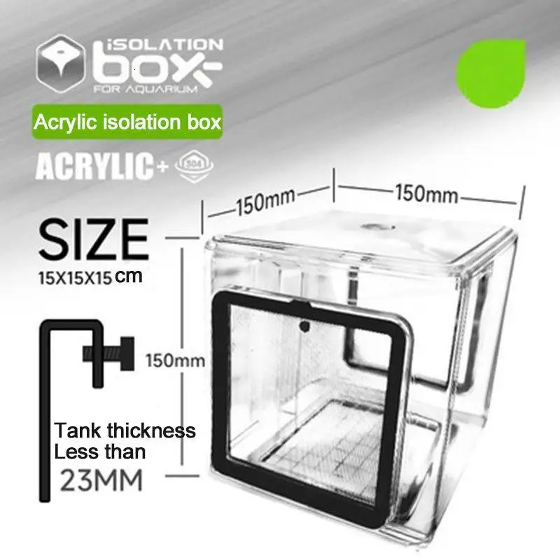 Aquarium Acrylic Fish Tank Breeder Box Isolation Box Detachable Fishbowl Ornamental Incubation Spawning Room Pneumatic Breeding 250530