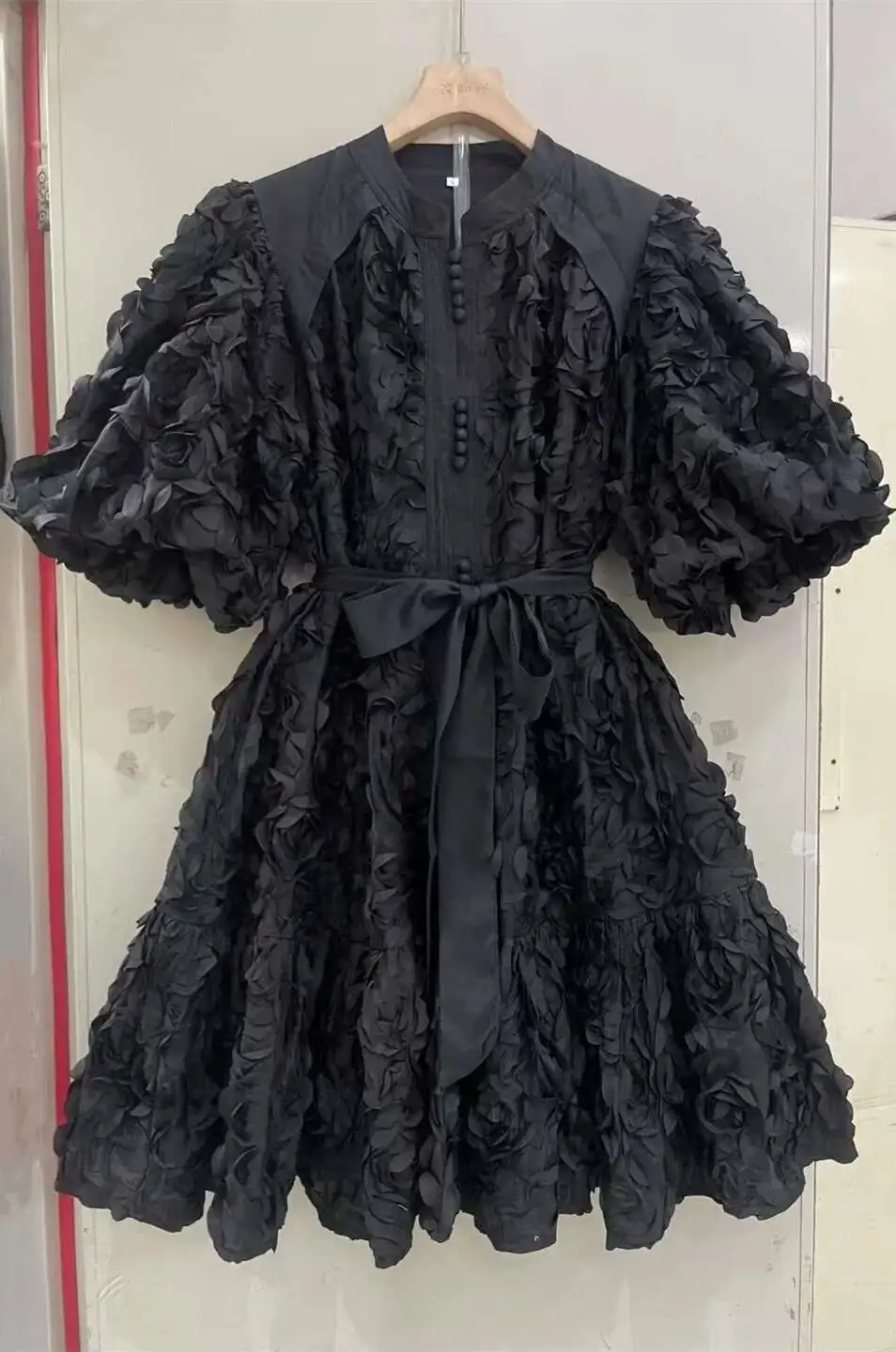 Women Dresses Summer Elegant Luxury 3D Flower Evening Dresses Women Summer Holiday Bubble Sleeve Party Prom Dress Formal Occasion 2025