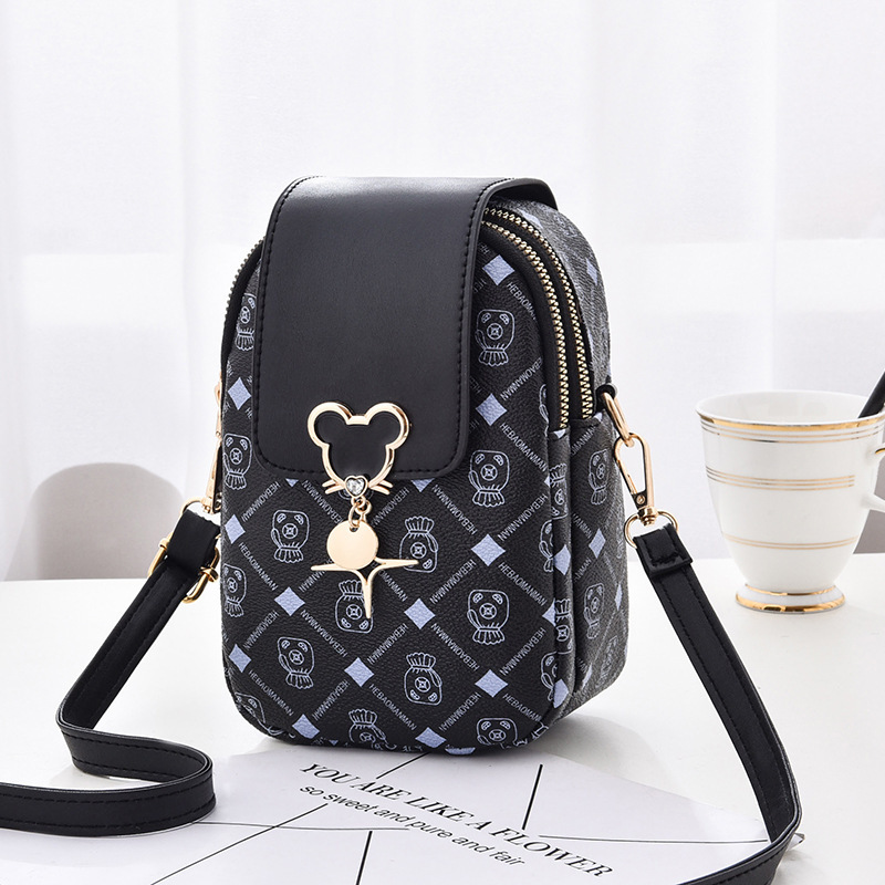 New High-end Bag Women 2025 New Fashion Crossbody Bag Mini Phone Bag Soft Leather Multi-layer Single Shoulder Small Square Bag Women New Free Delivery
