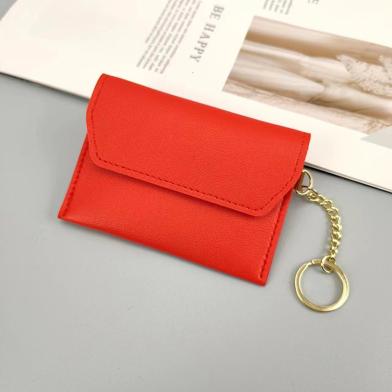 Cross border thin buckle simple women s coin wallet bank card clip coin fashion wallet fashion designer fashionable women s handbag wallet