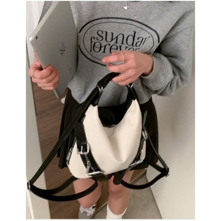 designer Academy Style Backpack for Women 2025 New Trendy Fashion Korean Tote Bag Student Large Capacity Backpack for Class