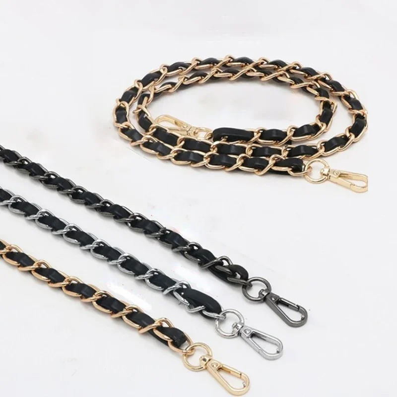 120cm Universal Shoulder Bag Strap Chain Strap For Crossbody Bag Simple Solid Color Strap Handbag Chain 250530