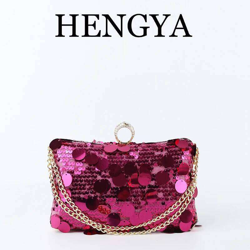 Glamorous Evening Clutch Bag Women - Stylish Party Purse With Round Sequins, Perfect For Weddings, Proms & Formal Events